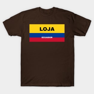 Loja City in Ecuadorian Flag Colors T-Shirt